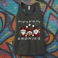 Hanging With My Gnomies Buffalo Red Plaid Christmas Gnome Women's Tank Top thumb 3