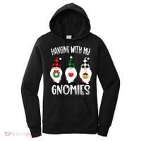 Hanging With My Gnomies, Merry Christmas Gnomes Garden Gnome Women's Hoodie thumb 0