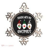 Hanging With My Gnomies, Merry Christmas Gnomes Garden Gnome Ornament thumb 0