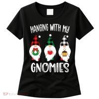 Hanging With My Gnomies, Merry Christmas Gnomes Garden Gnome Women's T-Shirt thumb 0