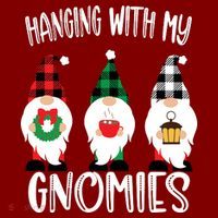 Hanging With My Gnomies, Merry Christmas Gnomes Garden Gnome Sweatshirt thumb 2