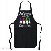 Hanging With My Gnomies Funny Garden Gnome Graphics Apron thumb 0
