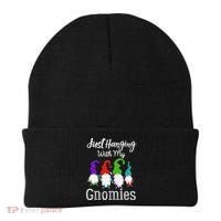 Hanging With My Gnomies Funny Garden Gnome Graphics Beanie thumb 0