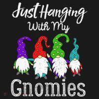 Hanging With My Gnomies Funny Garden Gnome Graphics Women's Hoodie thumb 2