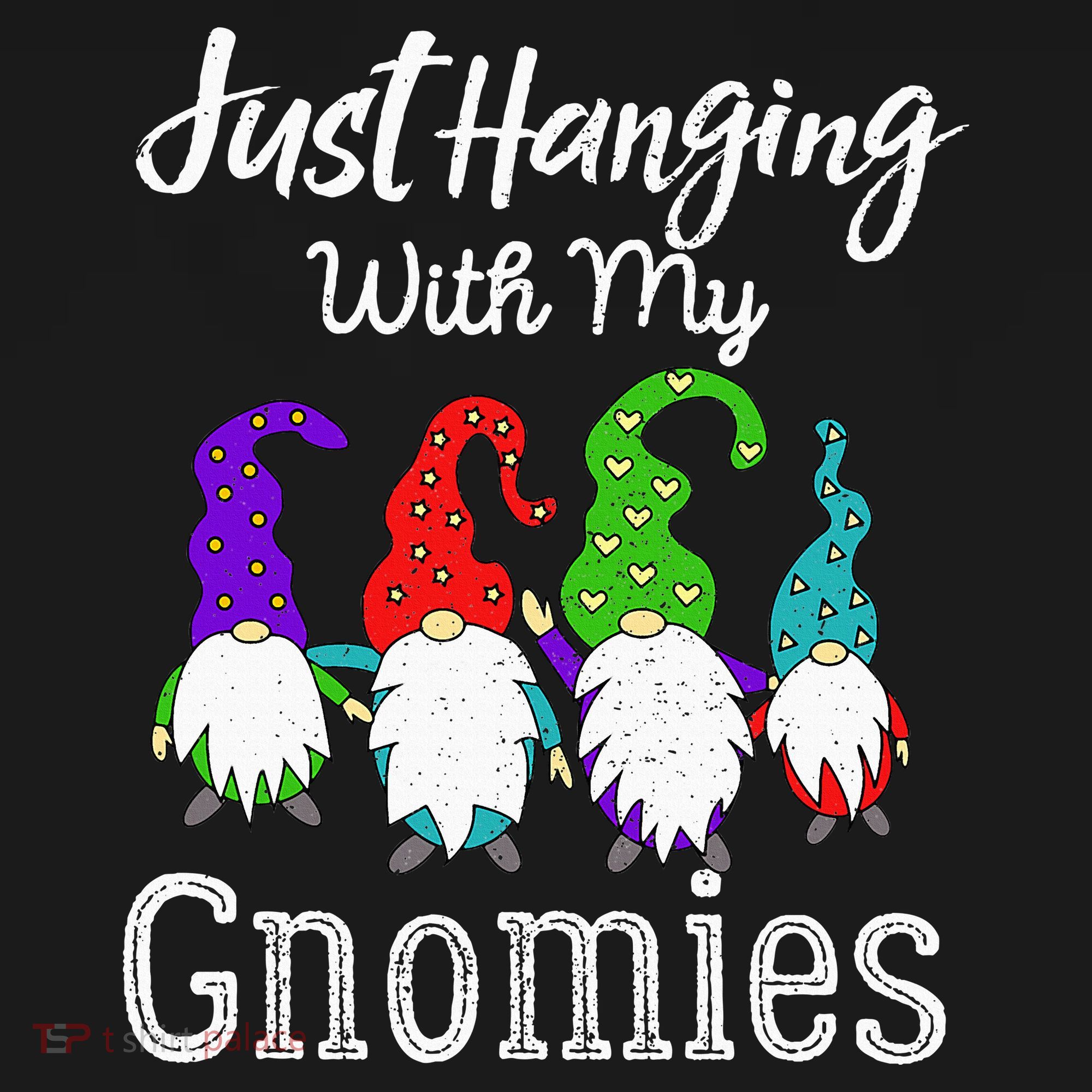 Hanging With My Gnomies Funny Garden Gnome Graphics Women's Hoodie