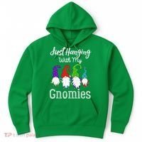 Hanging With My Gnomies Funny Garden Gnome Graphics Hoodie thumb 0
