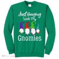 Hanging With My Gnomies Funny Garden Gnome Graphics Sweatshirt thumb 0