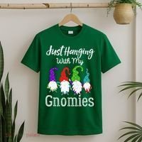 Hanging With My Gnomies Funny Garden Gnome Graphics T-Shirt thumb 2