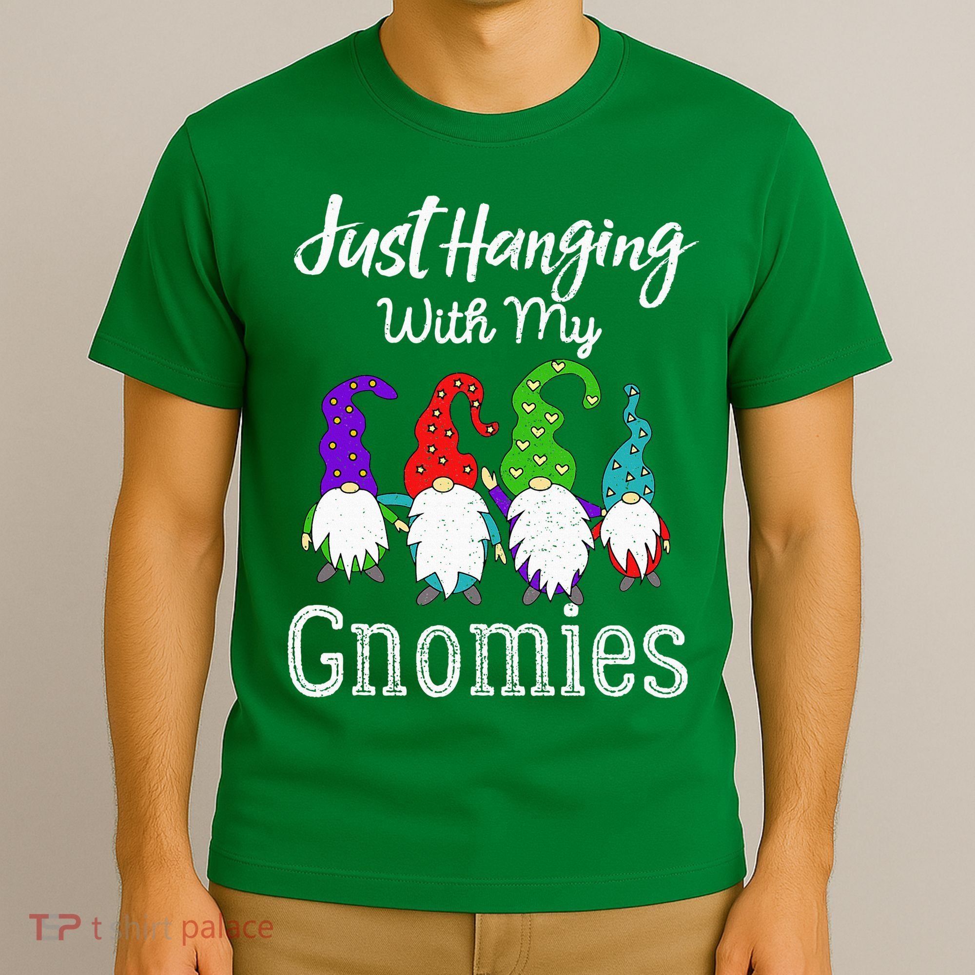 Hanging With My Gnomies Funny Garden Gnome Graphics T-Shirt