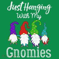 Hanging With My Gnomies Funny Garden Gnome Graphics Mousepad thumb 1