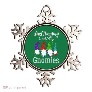 Hanging With My Gnomies Funny Garden Gnome Graphics Ornament