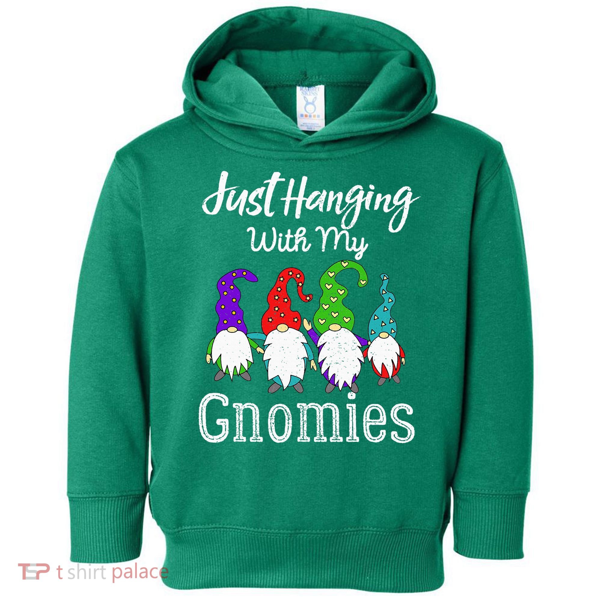 Hanging With My Gnomies Funny Garden Gnome Graphics Toddler Hoodie