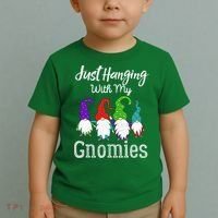 Hanging With My Gnomies Funny Garden Gnome Graphics Toddler T-Shirt thumb 2
