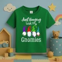 Hanging With My Gnomies Funny Garden Gnome Graphics Toddler T-Shirt thumb 3