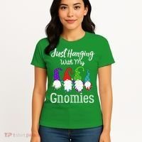 Hanging With My Gnomies Funny Garden Gnome Graphics Women's T-Shirt thumb 4