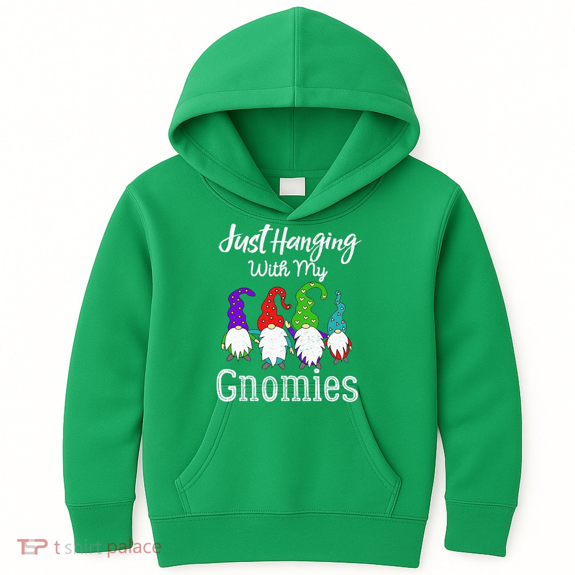 Hanging With My Gnomies Funny Garden Gnome Graphics Kids Hoodie