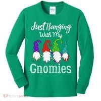 Hanging With My Gnomies Funny Garden Gnome Graphics Kids Long Sleeve Shirt thumb 0