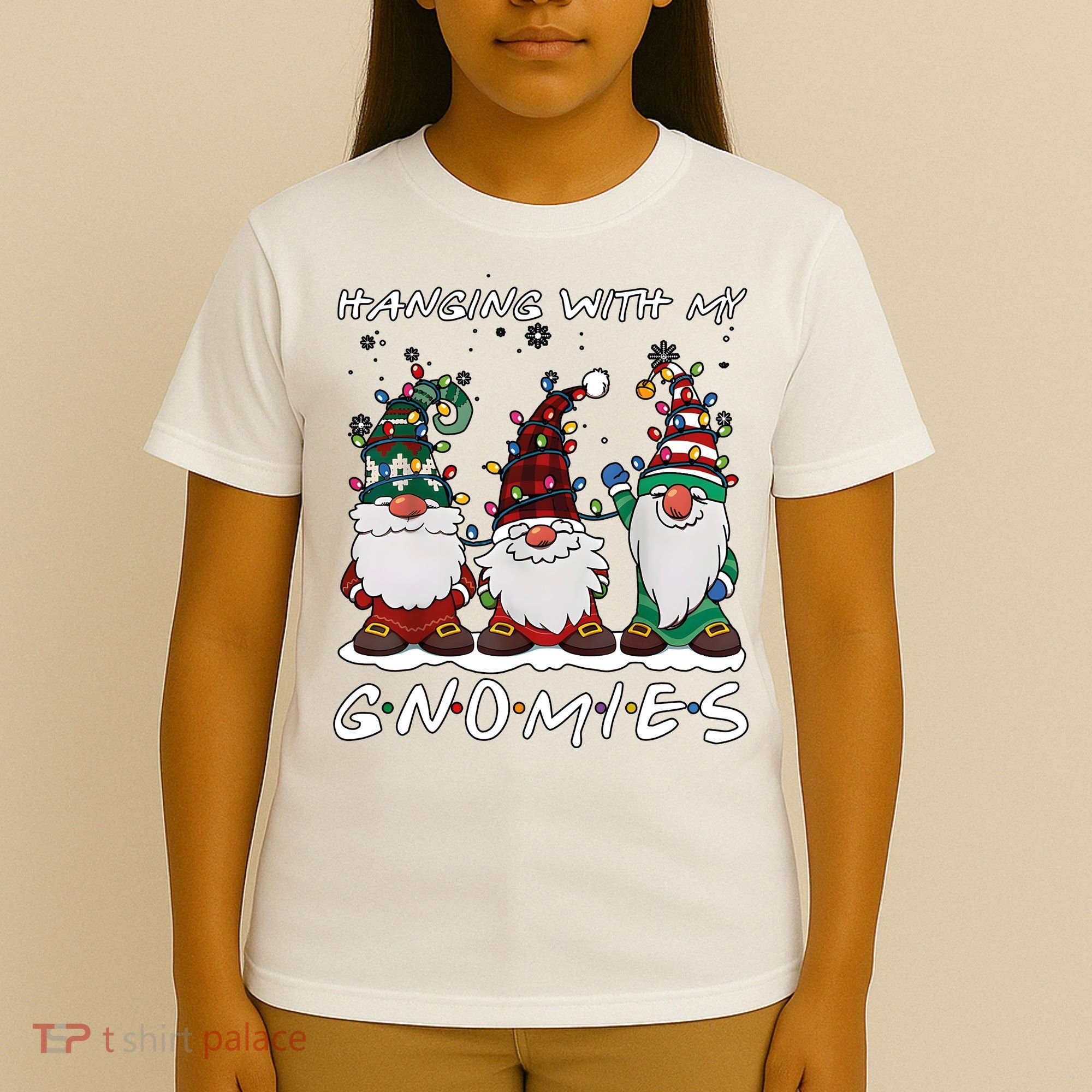 Hanging With My Gnomies Funny Christmas Holiday Season T-Shirt