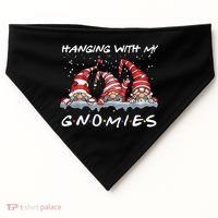 Hanging With My Gnomies Friends Christmas USA-Made Doggie Bandana thumb 0