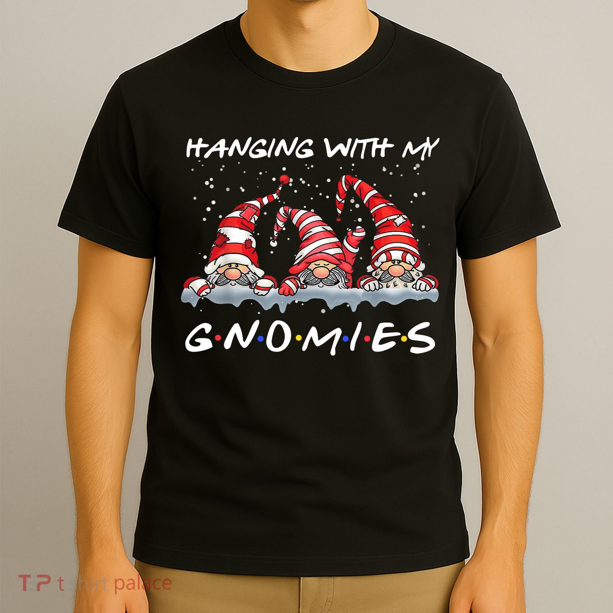 Hanging With My Gnomies Friends Christmas T-Shirt