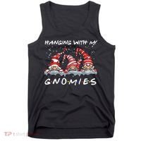 Hanging With My Gnomies Friends Christmas Tank Top thumb 0