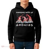 Hanging With My Gnomies Friends Christmas Kids Hoodie thumb 4