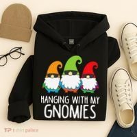 Hanging With My Gnomies Funny Garden Gnome Hoodie thumb 4
