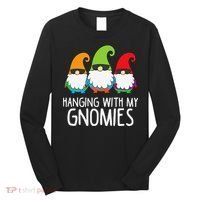 Hanging With My Gnomies Funny Garden Gnome Long Sleeve Shirt thumb 0