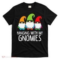 Hanging With My Gnomies Funny Garden Gnome T-Shirt thumb 0