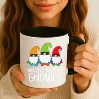 Hanging With My Gnomies Funny Garden Gnome Coffee Mug thumb 3