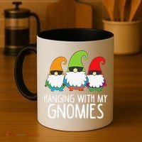 Hanging With My Gnomies Funny Garden Gnome Coffee Mug thumb 4