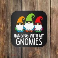 Hanging With My Gnomies Funny Garden Gnome Coaster thumb 0