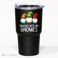 Hanging With My Gnomies Funny Garden Gnome Tumbler thumb 0