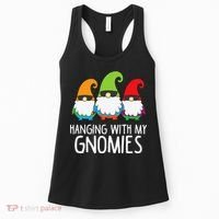 Hanging With My Gnomies Funny Garden Gnome Women's Tank Top thumb 0
