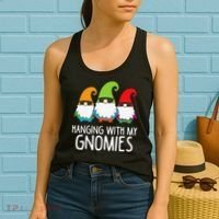 Hanging With My Gnomies Funny Garden Gnome Women's Tank Top thumb 2