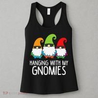 Hanging With My Gnomies Funny Garden Gnome Women's Tank Top thumb 3