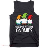 Hanging With My Gnomies Funny Garden Gnome Tank Top thumb 0