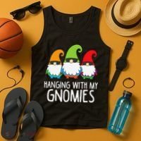 Hanging With My Gnomies Funny Garden Gnome Tank Top thumb 4