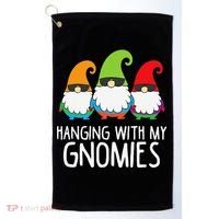Hanging With My Gnomies Funny Garden Gnome Golf Towel thumb 0