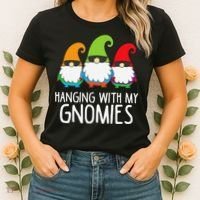 Hanging With My Gnomies Funny Garden Gnome Women's T-Shirt thumb 2