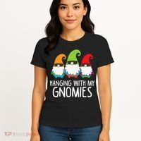 Hanging With My Gnomies Funny Garden Gnome Women's T-Shirt thumb 4