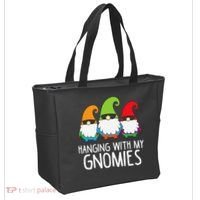 Hanging With My Gnomies Funny Garden Gnome Tote Bag thumb 2