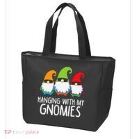 Hanging With My Gnomies Funny Garden Gnome Tote Bag thumb 3
