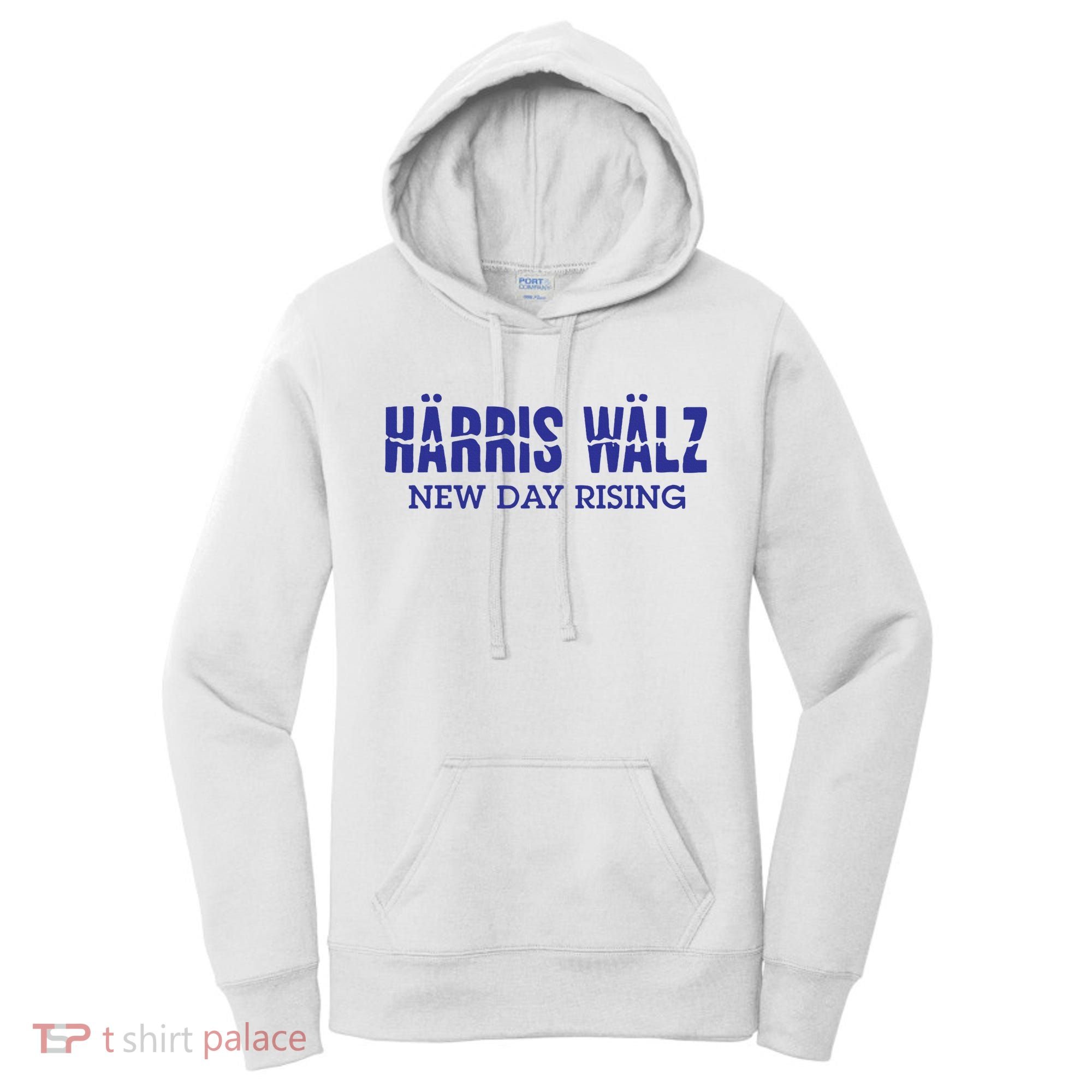 Harris Walz New Day Rising Women's Hoodie