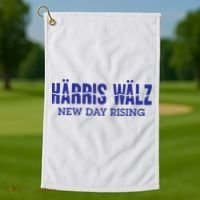 Harris Walz New Day Rising Golf Towel thumb 1