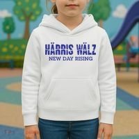 Harris Walz New Day Rising Kids Hoodie thumb 3