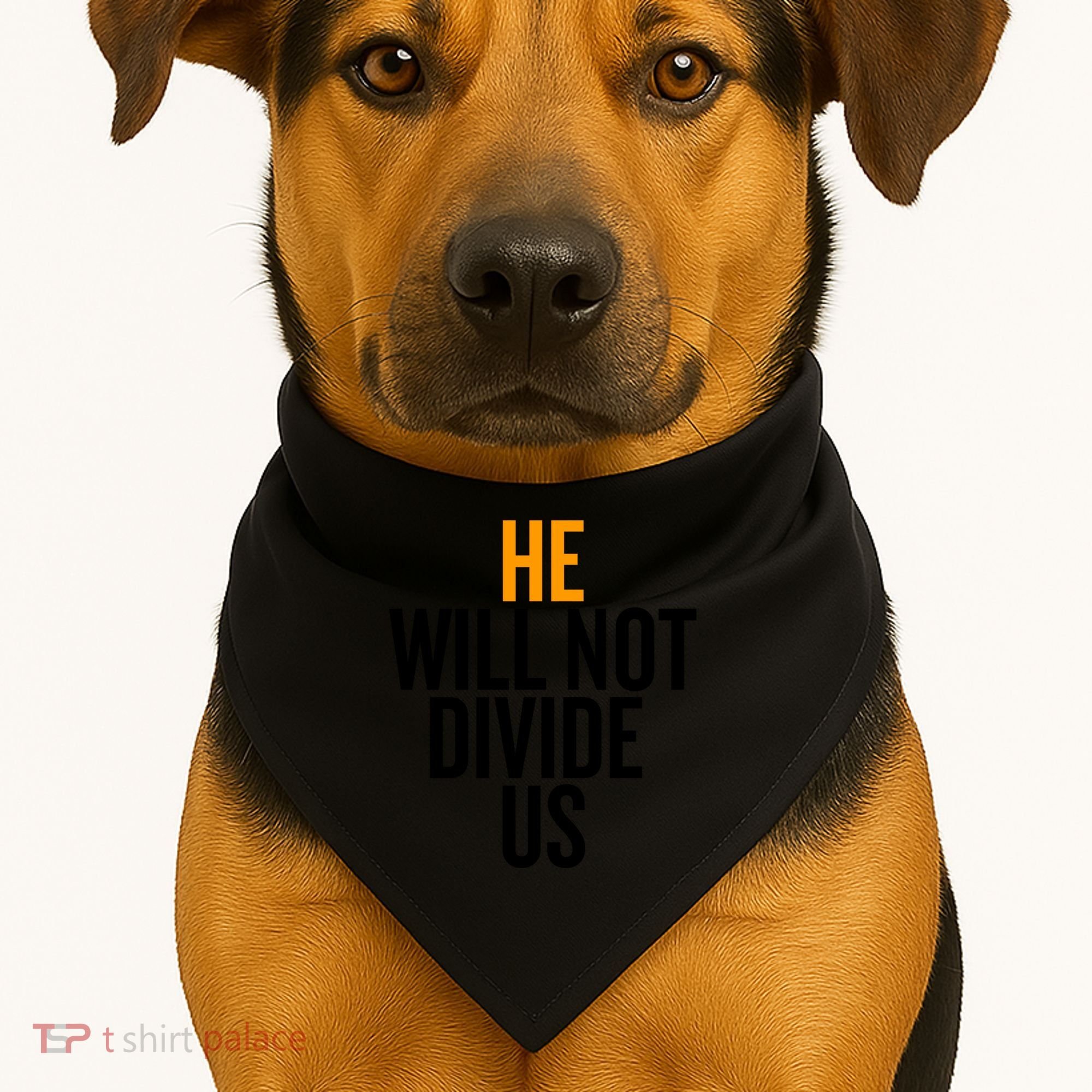 He Will Not Divide Us President Equal Rights Cool Gift USA-Made Doggie Bandana