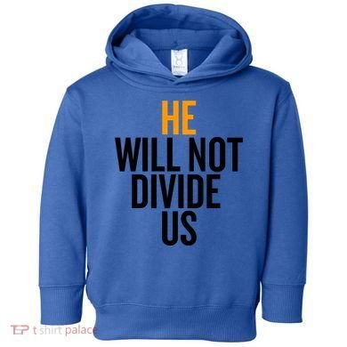 He Will Not Divide Us President Equal Rights Cool Gift Toddler Hoodie