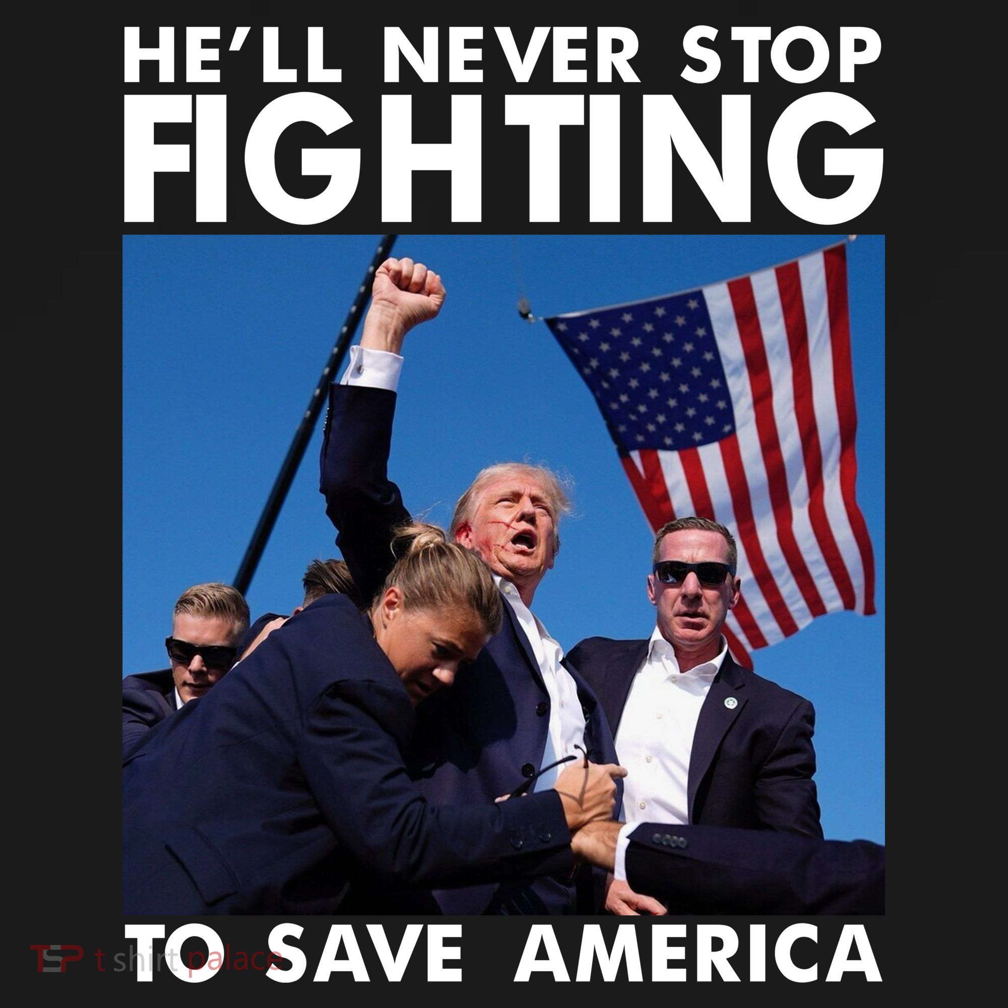 He Will Never Stop Fighting To Save America Donald Trump Ornament
