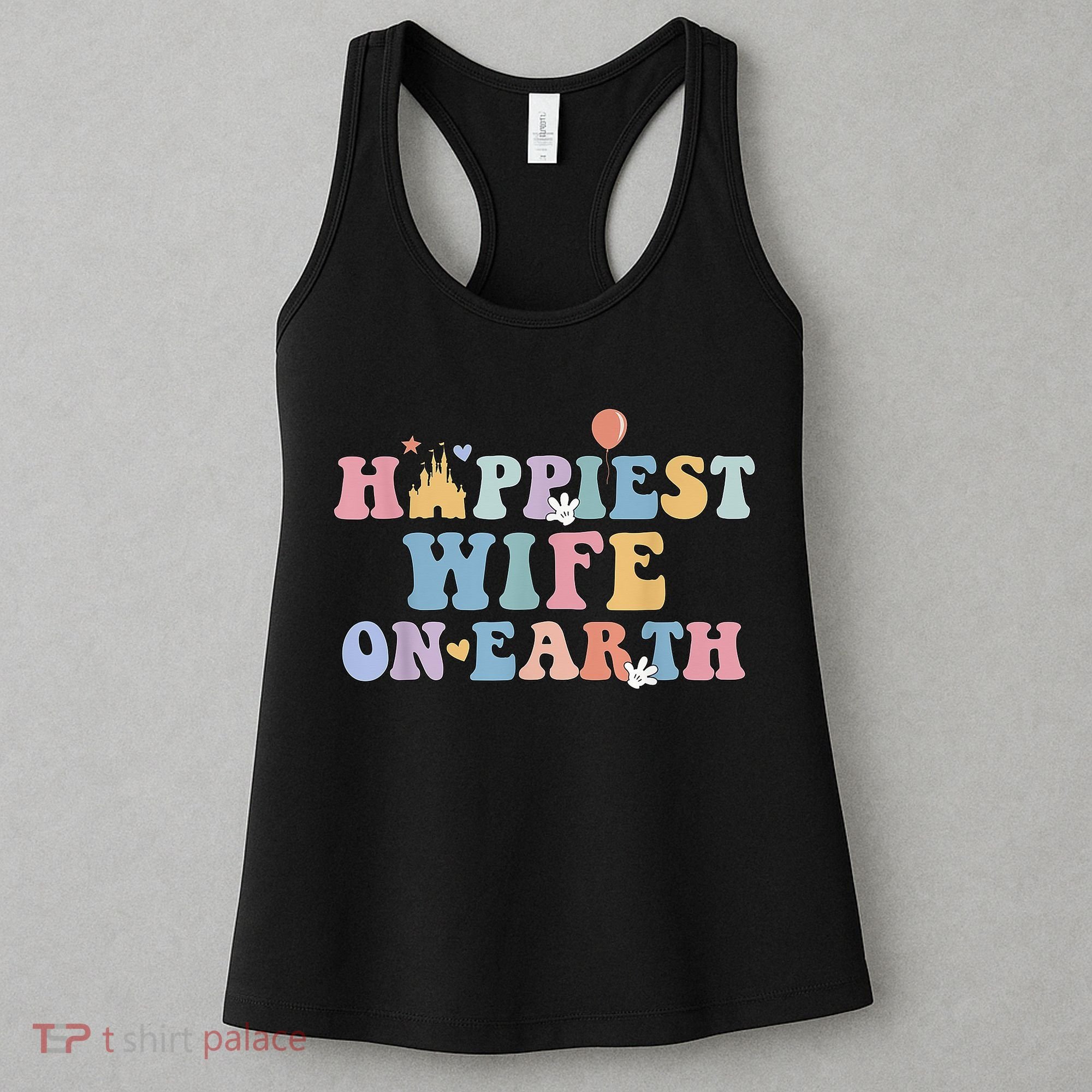 Happiest Wife On Earth Couple Trip Honeymoon Vacation Women's Tank Top